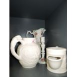 A selection of vintage ceramic including Shaving mug