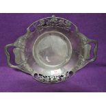 A vintage pewter fruit bowl in a Liberty's design