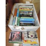 Two cartons, sporting interest, includes cricket, biographies, etc.