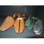 A selection of vintage shoe stretchers and similar