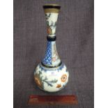 An early 20th century McIntyre design slender neck bottle vase having Art Nouveau decoration, Reg No