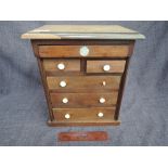 A Victorian mahogany specimen/apprentice chest of drawers of traditional design