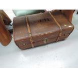 A vintage travel trunk , bearing monogram, SJH