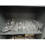 A selection of vintage wine spirit and cocktail glasses