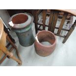 Two vintage chimney pots