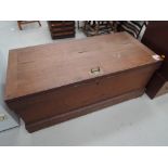 A late 19th/early 20th Century oak blanket box