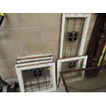 A selection of vintage stained leaded windows