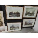 A selection of vintage original watercolour mediums good composition and depth various artists