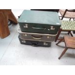 A selection of vintage suitcases