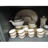 a vintage part dinner service by Coldon with Greek Key design