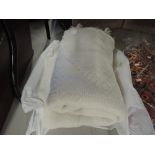 Large cream woollen throw,approx double.