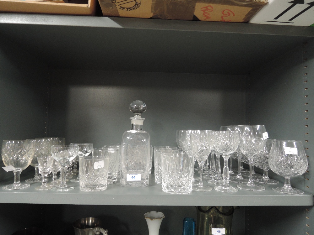 A selection of vintage wine spirit and cocktail glasses