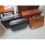 A selection of vintage suitcases