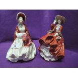 Two vintage ceramic figures by Royal Doulton her Lady ship and top of the hill