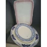 A selection of vintage ceramic charger including Wedgewood etc