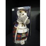 A Royal Crown Derby paperweight, Scottish Terrier, Sinclairs Tartan, limited edition 236/500, boxed