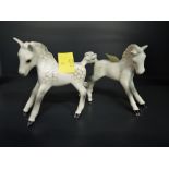 Two Beswick studies, Foals, both grey