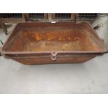 Two vintage cast troughs