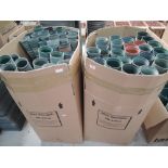 Two boxes of various polypropylene plant pots