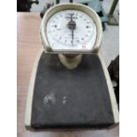 A set of vintage Salter weighing scales