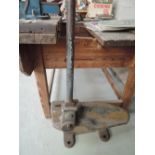 A vintage heavy duty plate steel sheet cutter