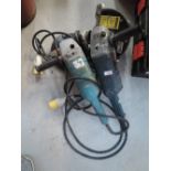 A Bosch and a Makita angle grinder