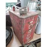 A vintage 2 gallon oil or fuel can