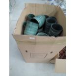 A box of polypropylene plant pots