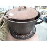 Two vintage cauldron style cooking pots