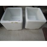 Two vintage small size Belfast style sinks