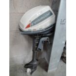 An Evanrude Angler outboard motor