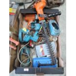 A selection of vintage power tools Black and Decker etc