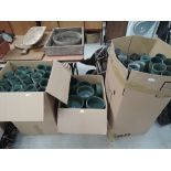 Three boxes of polypropylene growing pots
