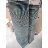 Two stacks of polypropylene seed trays