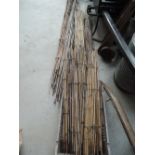 A selection of vintage bamboo cain rods