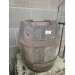 A vintage oak barrel