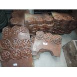 A selection of terracotta glazed garden edging tiles