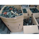 Two boxes of polypropylene plant pots