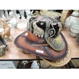 Two vintage Stetson cow boy style hat