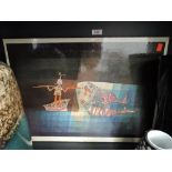 A vintage 70's print Sinbad the sailor after Klee