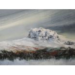 A watercolour and acrylic, Marilyn Tordoff, Slioch Loch Maree, signed and attributed verso, 13in x
