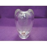 A vintage heavy set glass vase marked Algemene Bond Mercurius