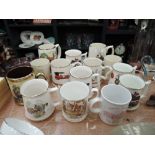 A selection of vintage coronation cups mugs and similar