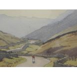 A watercolour, Henry W Bracken, Lakeland Pass, signed, 9in x 12in