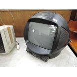 A vintage Philips TV, model T4GR1220, space helmet style