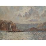 An oil painting, M C Pybus, Whitby, signed, 17in x 22in