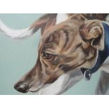 An oil painting, Thuline De Cock, dog study, signed