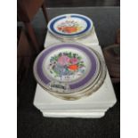 Sixteen Royal Grafton, Royal Worcester and similar floral collectors plates