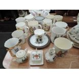 A selection of vintage coronation cups and mugs