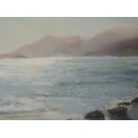 A pastel sketch, B M Kaye, Ullswater, signed and attributed verso, 10.5in x 14.5in